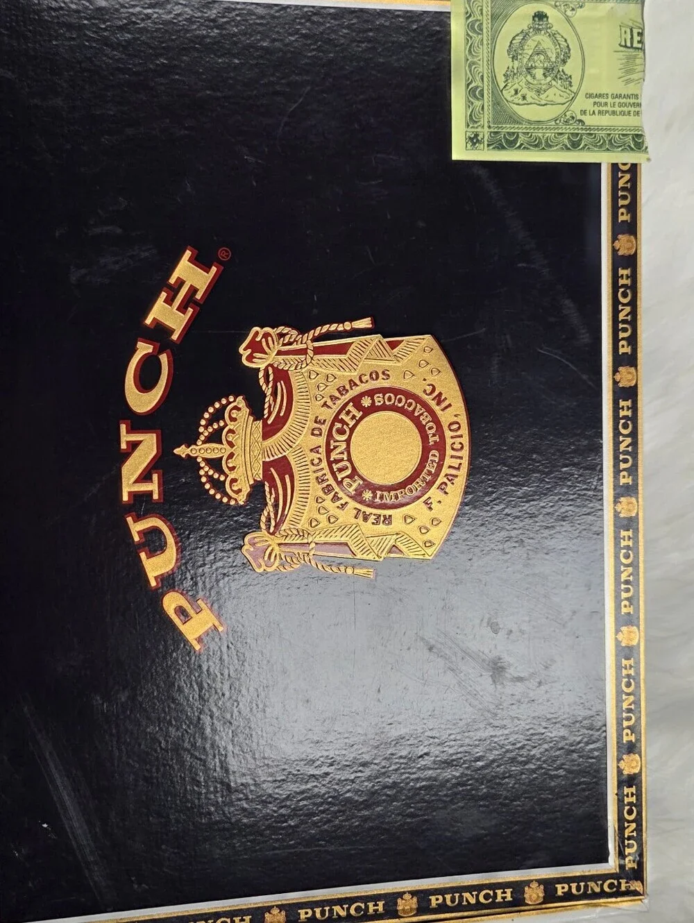 Punch Cigar Box & La Gloria Cubana Decorative Boxes - Black, White, Gold